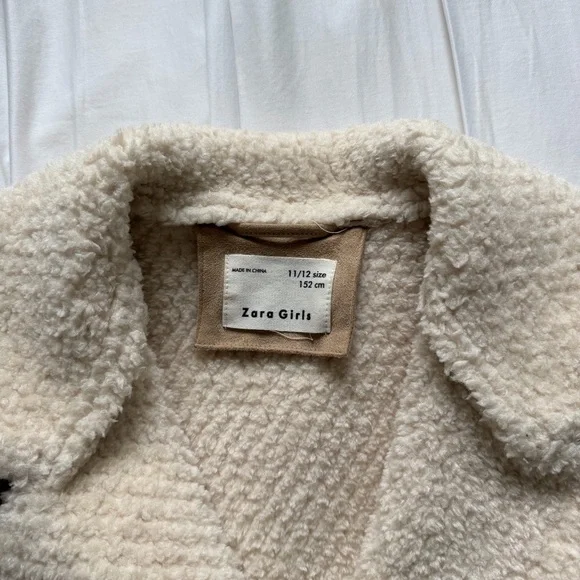 Zara Faux Suede Sherpa Lined Jacket